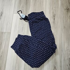 Ann Taylor Petite Navy and White Patterned Pants Sz SP